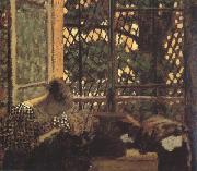 Edouard Vuillard Woman sewing Before a Garden (nn020 oil